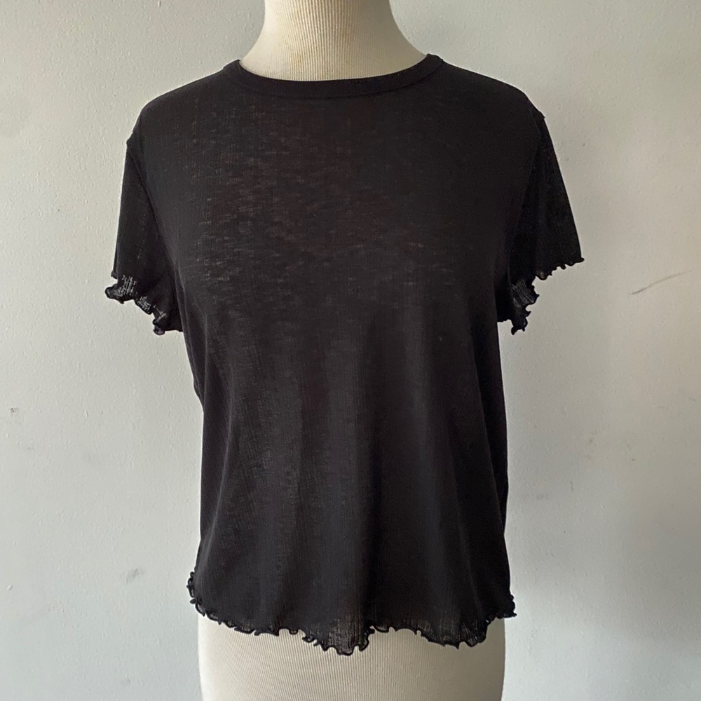 Madewell Semi-Sheer Swirly Hems Blouse